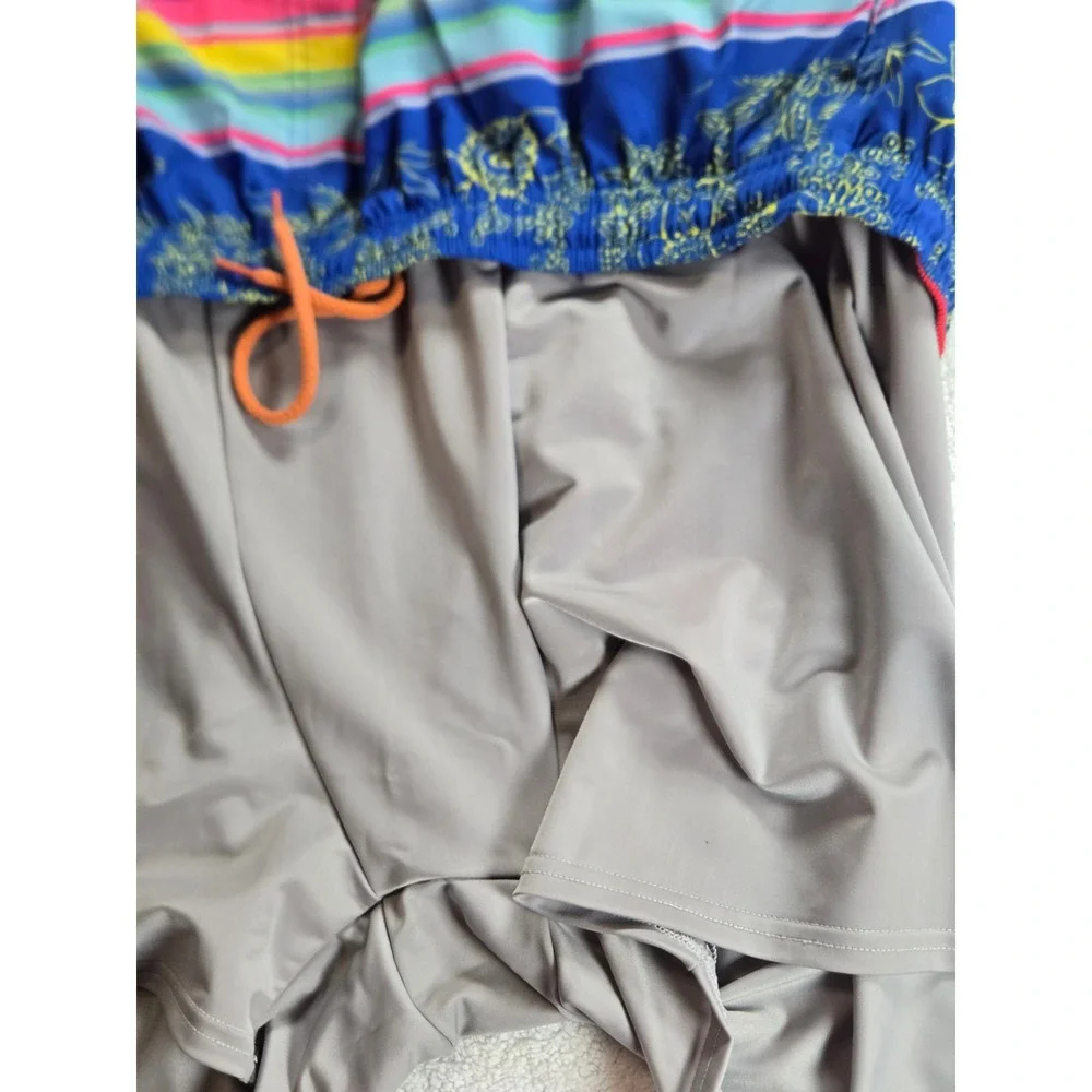 Toes on the Nose Mens XL Board Shorts Striped Floral Southwestern Swim Trunks